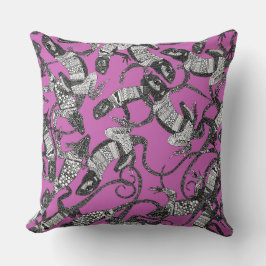 Cojín Decorativo sólo lagartijas rosadas