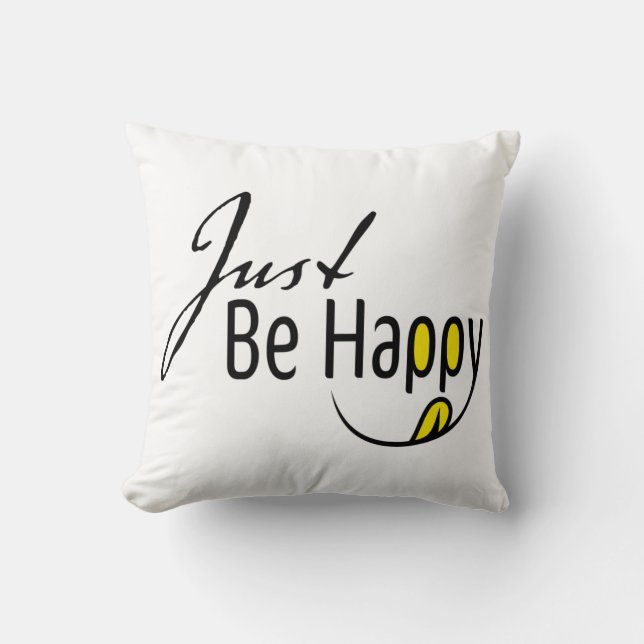 Cojín Decorativo Solo sé feliz (Anverso)