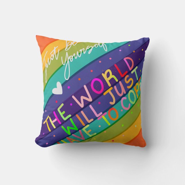 Cojín Decorativo Solo sé tú mismo (Anverso)