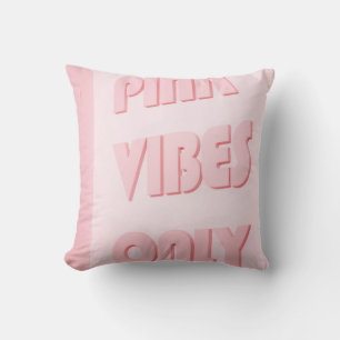 COJÍN DECORATIVO SÓLO TEXTO DE VIBOS DE COLOR ROSA
