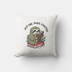 Cojín Decorativo Solo un capítulo más Camiseta de perezoso adorable