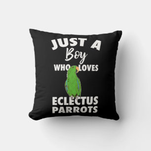 Cojín Decorativo Solo un Chica que ama el loro de Eclectus
