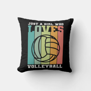 Cojín Decorativo Solo un chica que ama el voleibol