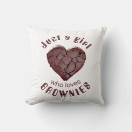 Cojín Decorativo Sólo un chica que ama los brownies
