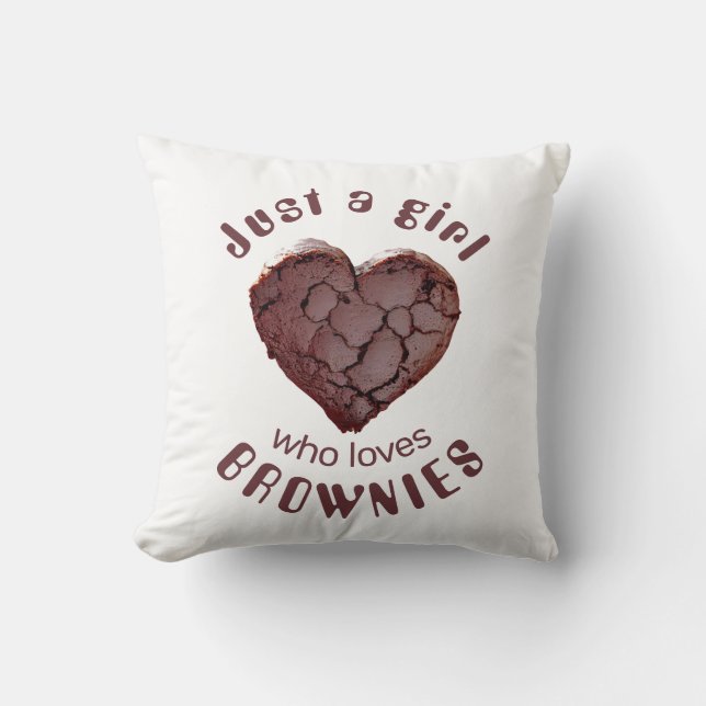 Cojín Decorativo Sólo un chica que ama los brownies (Anverso)