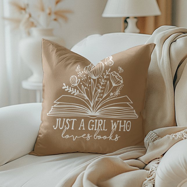 Cojín Decorativo Sólo un Chica que ama los libros (Just a girl who loves books? Snuggle up with this cozy pillow, perfect for your reading adventures!)