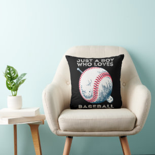 Cojín Decorativo Solo un chico que ama el béisbol