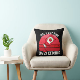 Cojín Decorativo Solo un chico que ama la salsa de tomate