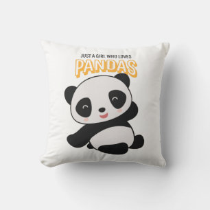 Cojín Decorativo Solo Una Chica Que Ama A Los Pandas