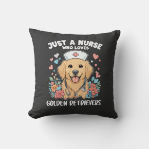Cojín Decorativo Solo una chica que ama a los perros Golden Retriev