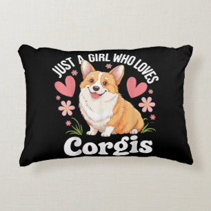 Cojín Decorativo Solo una chica que ama Corgis