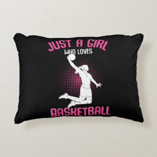 Cojín Decorativo Solo una chica que ama el baloncesto niños niñas