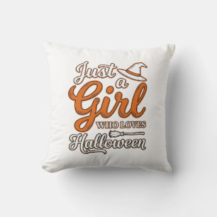Cojín Decorativo Sólo una chica que ama el diseño de vectores de Ha