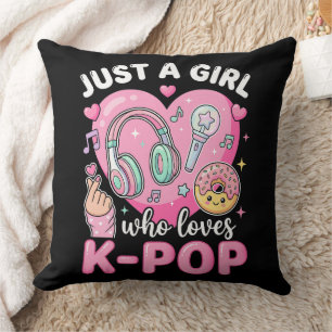 Cojín Decorativo Solo una chica que ama el K-Pop