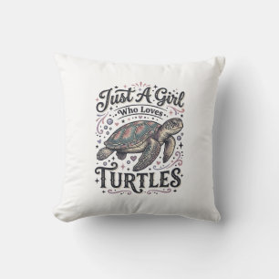 Cojín Decorativo Solo Una Chica Que Ama Las Tortugas Diseño De Cami