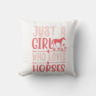 Cojín Decorativo Sólo una chica que ama los caballos