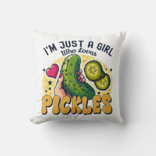 Cojín Decorativo Sólo Una Chica Que Ama Los Pepinillos - Divertido