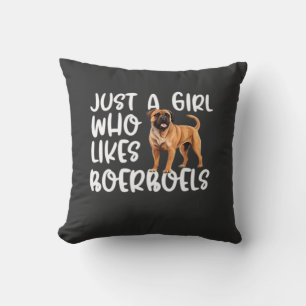 Cojín Decorativo Solo Una Chica Que Le Gustan Boerboels Camiseta Cl
