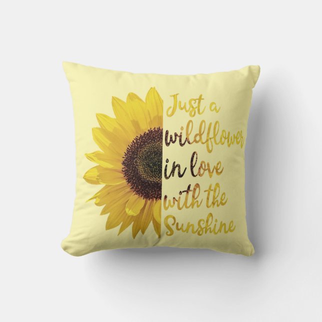 Cojín Decorativo Solo una flor silvestre (Anverso)