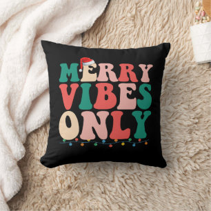 Cojín Decorativo Sólo Vibraciones Alegres Navidad Familia