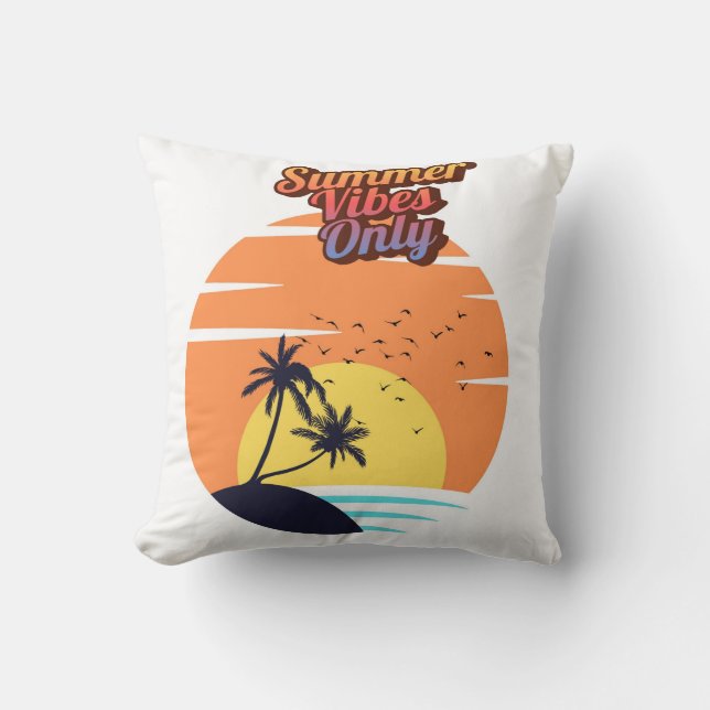 Cojín Decorativo Solo vibraciones de verano (Anverso)