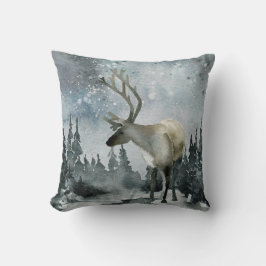 Cojín Decorativo Solsticio de invierno Bosque de Woodland Stag Deer