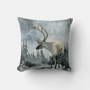 Cojín Decorativo Solsticio de invierno Bosque de Woodland Stag Deer