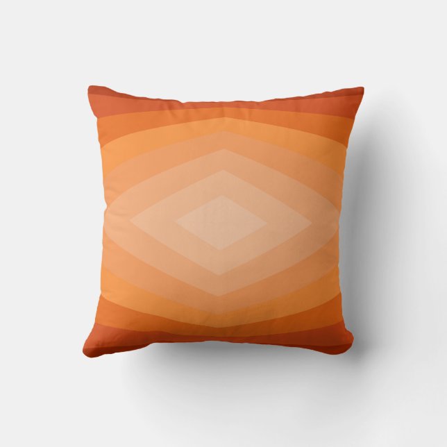 Cojín Decorativo Sombras De Arte De Resumen Geométrico Naranja (Reverso)