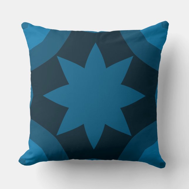 Cojín Decorativo Sombras de azul Big Bold (Anverso)