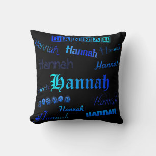 Cojín Decorativo Sombras de azul sobre negro - Hannah