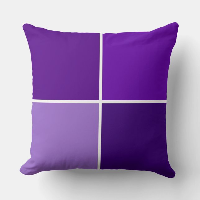 Cojín Decorativo Sombras de cheques morados (Anverso)