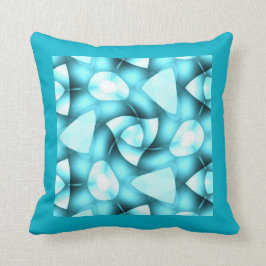 Cojín Decorativo Sombras de Geometrics torcido aguamarina