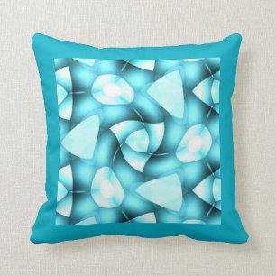 Cojín Decorativo Sombras de Geometrics torcido aguamarina