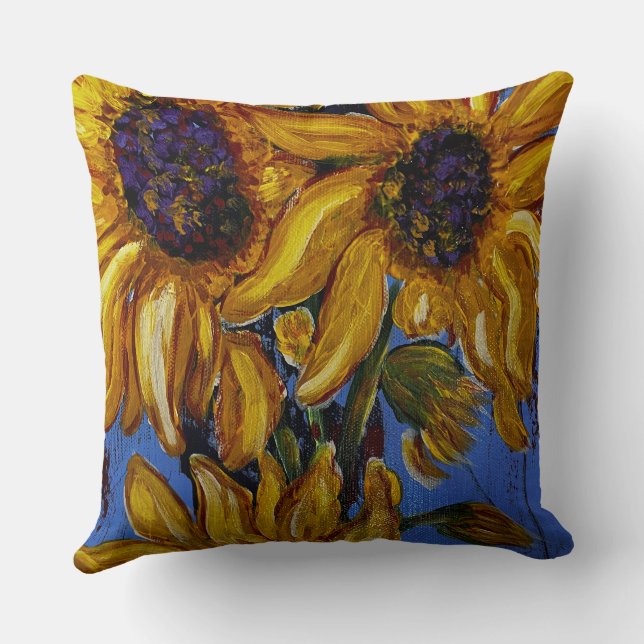 Cojín Decorativo Sombras de los girasoles (Reverso )