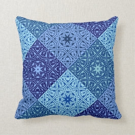 Cojín Decorativo Sombras de patrón azul