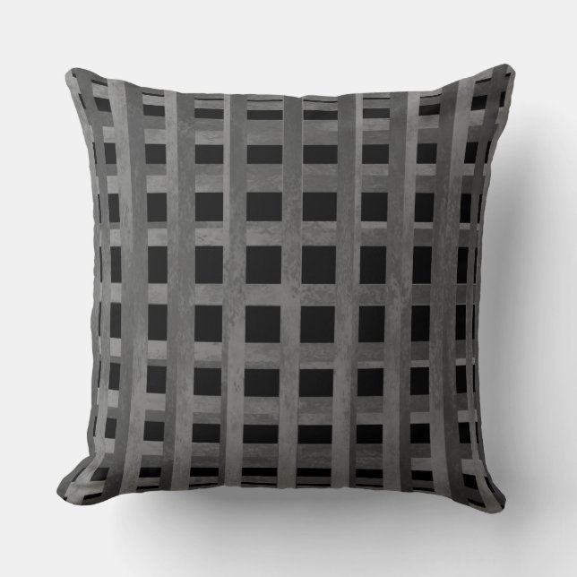 Cojín Decorativo Sombras de plástico gris (Anverso)