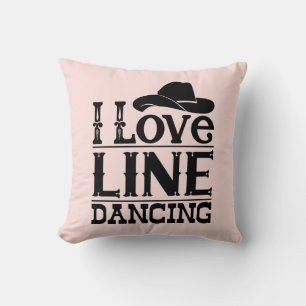 Cojín Decorativo Sombrero de vaquero de baile en línea Música count