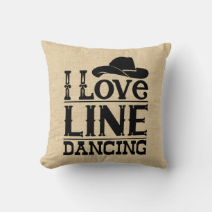 Cojín Decorativo Sombrero de vaquero de baile en línea Música count