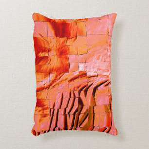 Cojín Decorativo Sombroso color salmón en textura de mosaico suave 