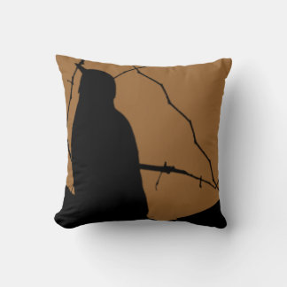 Cojín Decorativo Song Bird Black Silhouette en Brown