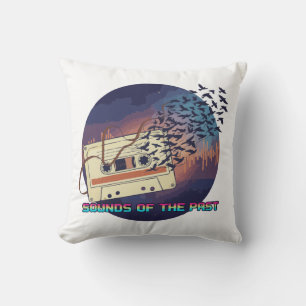 Cojín Decorativo Sonidos del Pasado Música Retro de Casete de los 8
