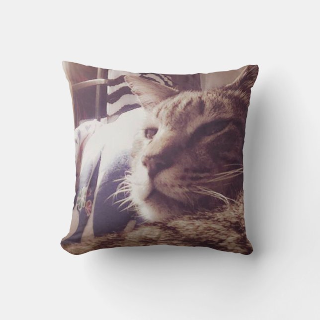 Cojín decorativo soñoliento de la foto el | del (Anverso)