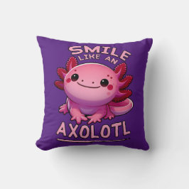 Cojín Decorativo Sonreír como un Axolotl