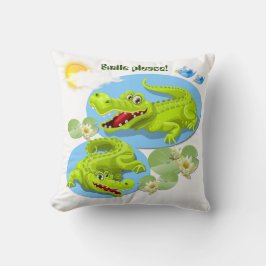 Cojín Decorativo ¡Sonríe cocodrilo!
