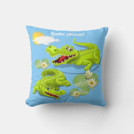 Cojín Decorativo ¡Sonríe cocodrilo!