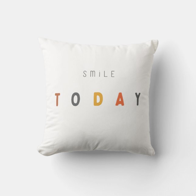 Cojín Decorativo sonríe hoy. Almohadones (Anverso)