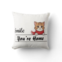 Sonríe que estás en casa lindo gato Diseño de almo