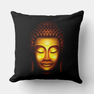 Cojín Decorativo Sonriente Buda Gold y Black
