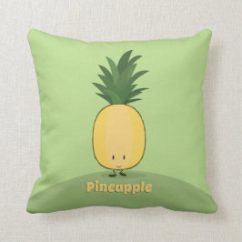 Cojín decorativo sonriente de la piña el |