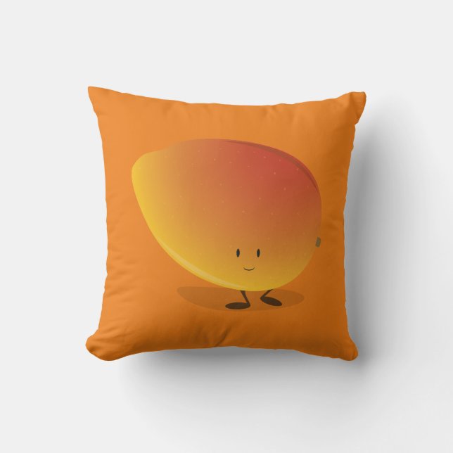 Cojín decorativo sonriente del carácter el | del (Anverso)